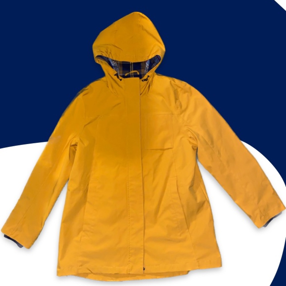 yellow pendleton raincoat